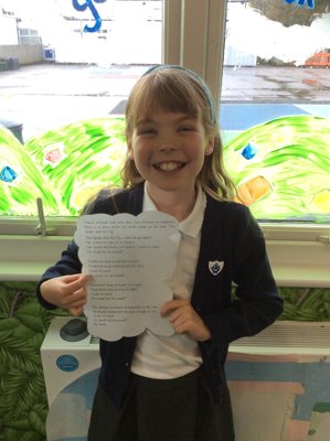 Image of 'Spider and Fly' poet earns Blue Peter badge!
